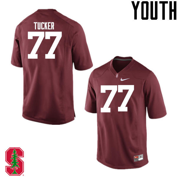 Youth Stanford Cardinal #77 Casey Tucker College Football Jerseys Sale-Cardinal